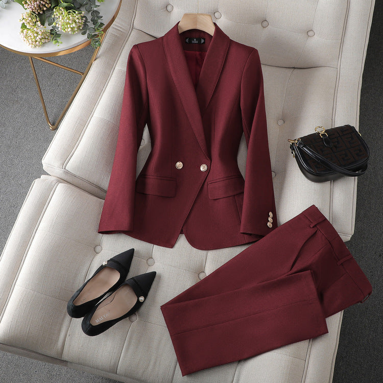 Women's Tailored Blazer and Trouser Set - Relaxed Fit