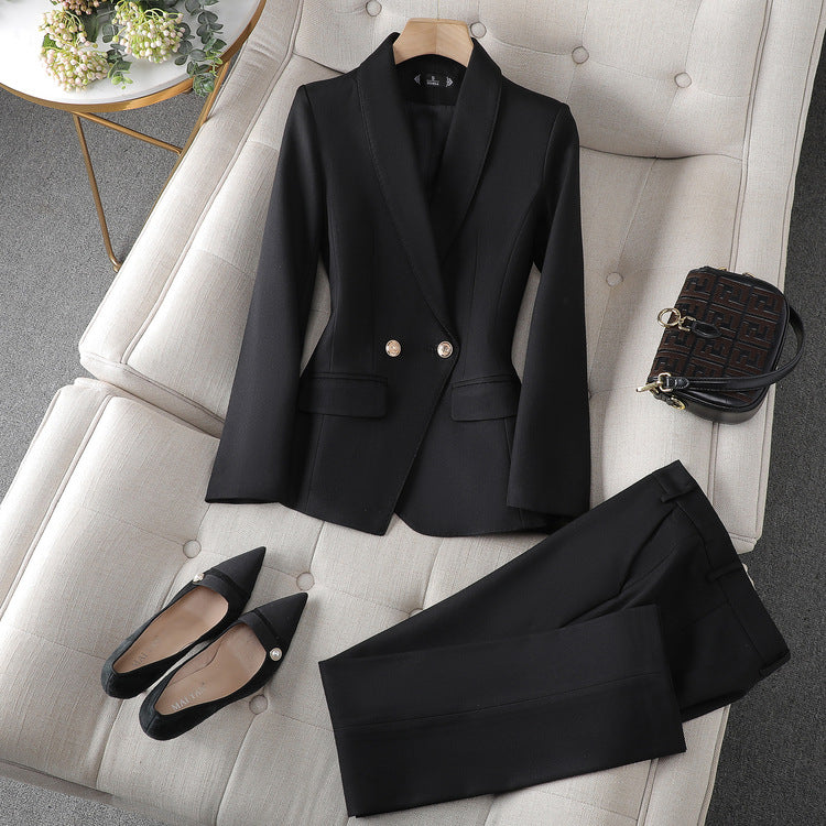 Women's Tailored Blazer and Trouser Set - Relaxed Fit