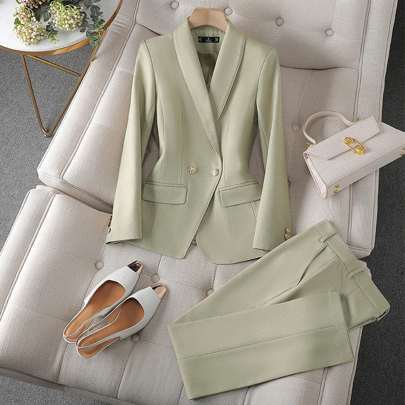 Women's Tailored Blazer and Trouser Set - Relaxed Fit