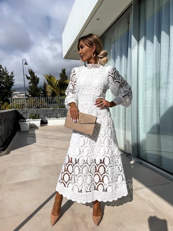 Emily | Women's Lace Bodycon Midi Dress, Evening