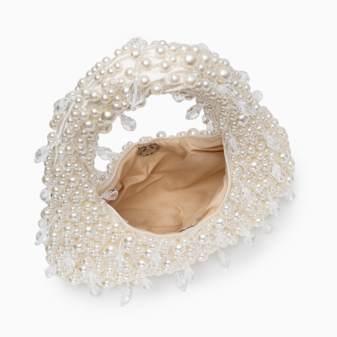 Women's Structured Mini Handbag - Sculpted Top-Handle Design