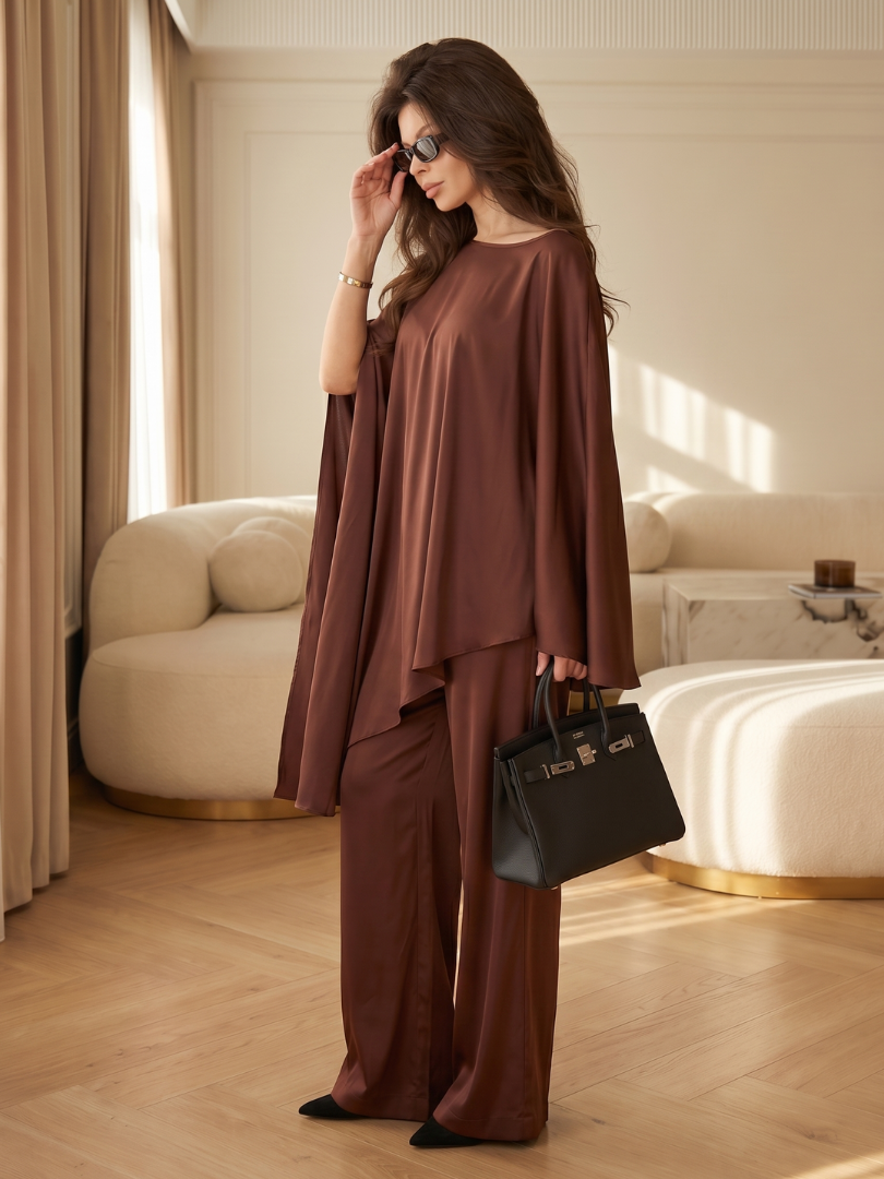Linda | Women's Relaxed Two-Piece Blouse Set, Casual