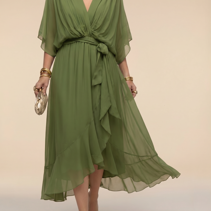 Sofia | Women's Elegant Wrap Midi Dress