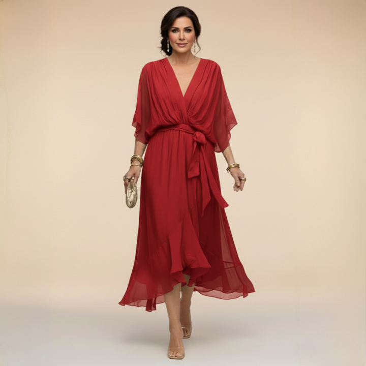 Sofia | Women's Elegant Wrap Midi Dress