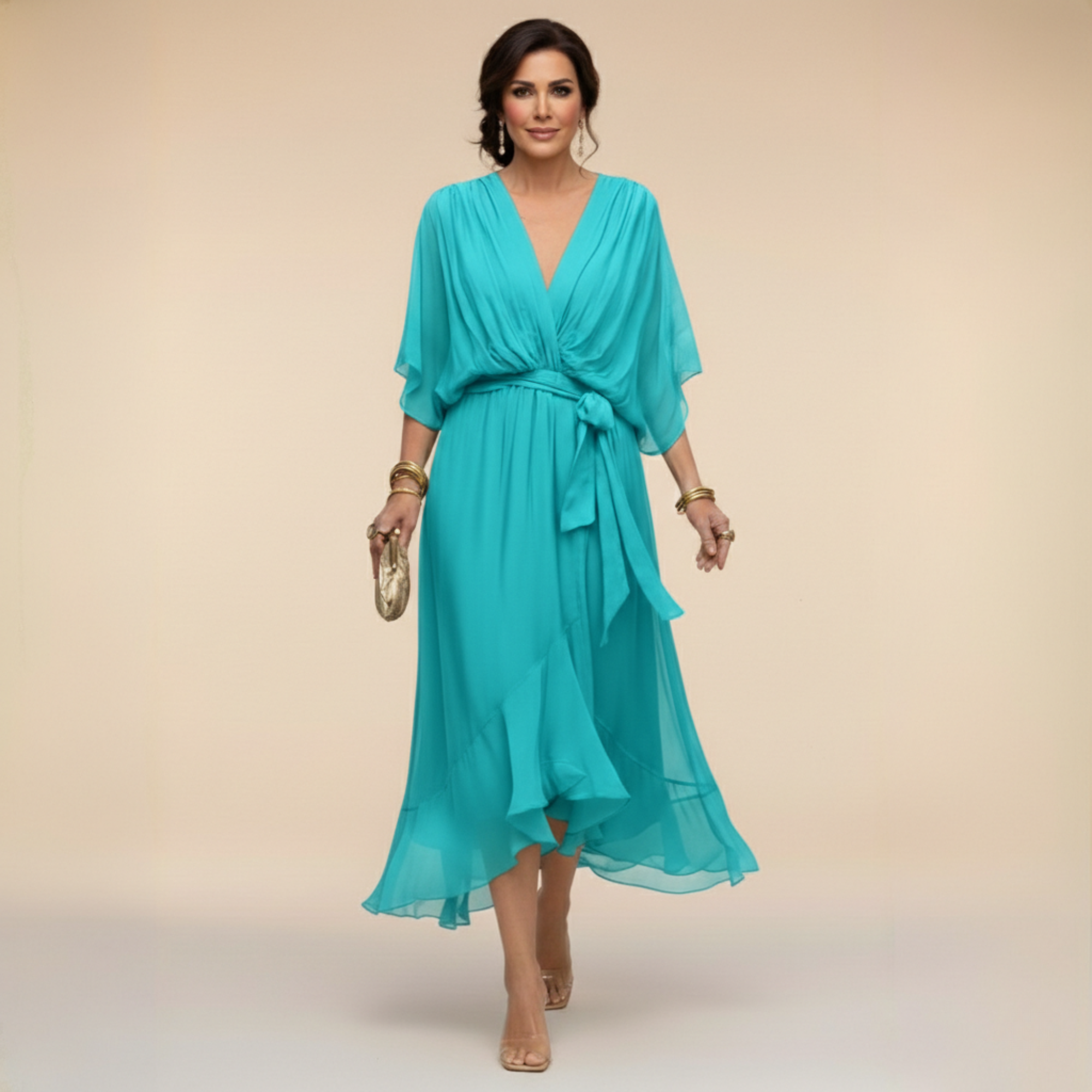 Sofia | Women's Elegant Wrap Midi Dress
