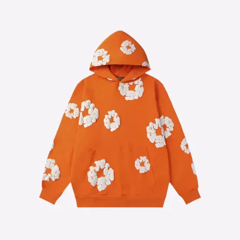 Printed Denim-Style Hoodie – Unisex Streetwear Sweatshirt
