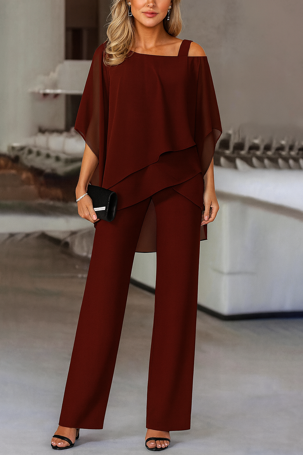 Elena| Women's Blouse Set, Evening