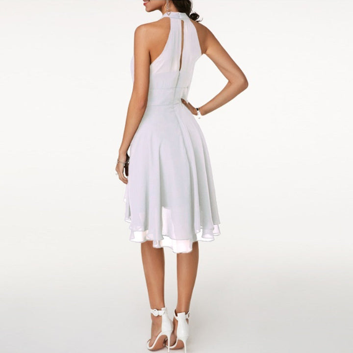 Women's Ruffle Detail Mini Dress - Elegant Evening