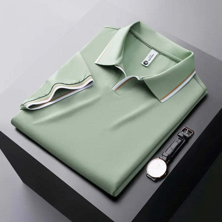 Men's Silk Polo Shirt - Relaxed Fit Casual Wear