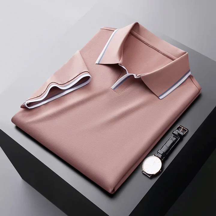Men's Silk Polo Shirt - Relaxed Fit Casual Wear