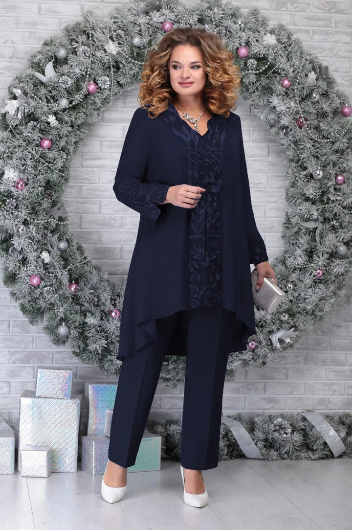 Marlene | Women's Plus Size Embroidered 3-Piece Set
