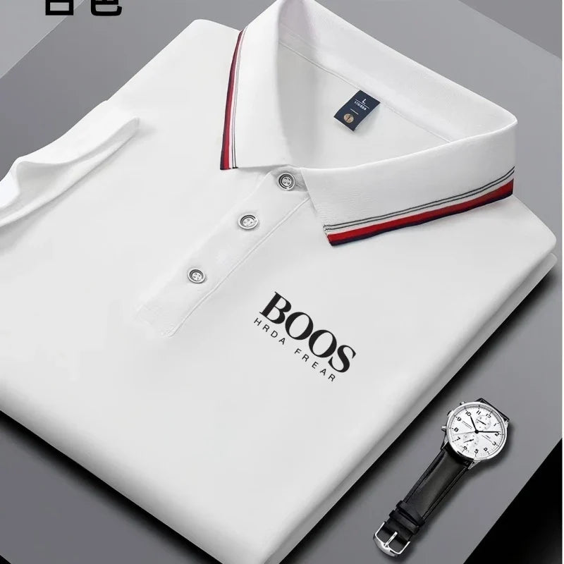 Men's Short Sleeve Polo Shirt - Breathable Casual Wear