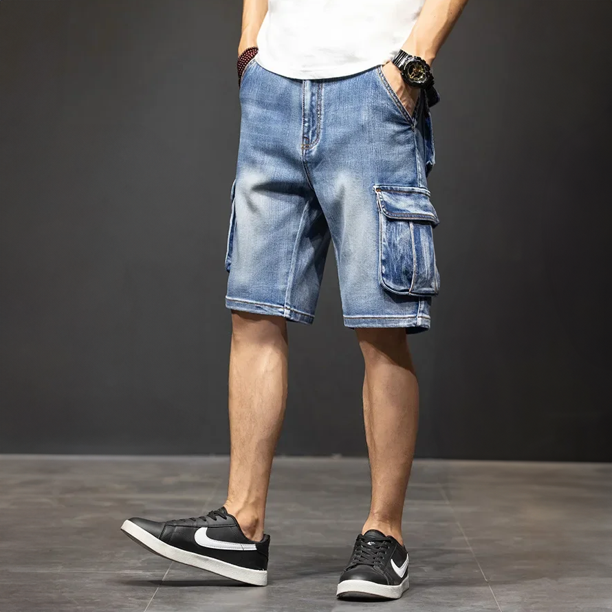 Men's Retro Knit Shorts Set - Casual