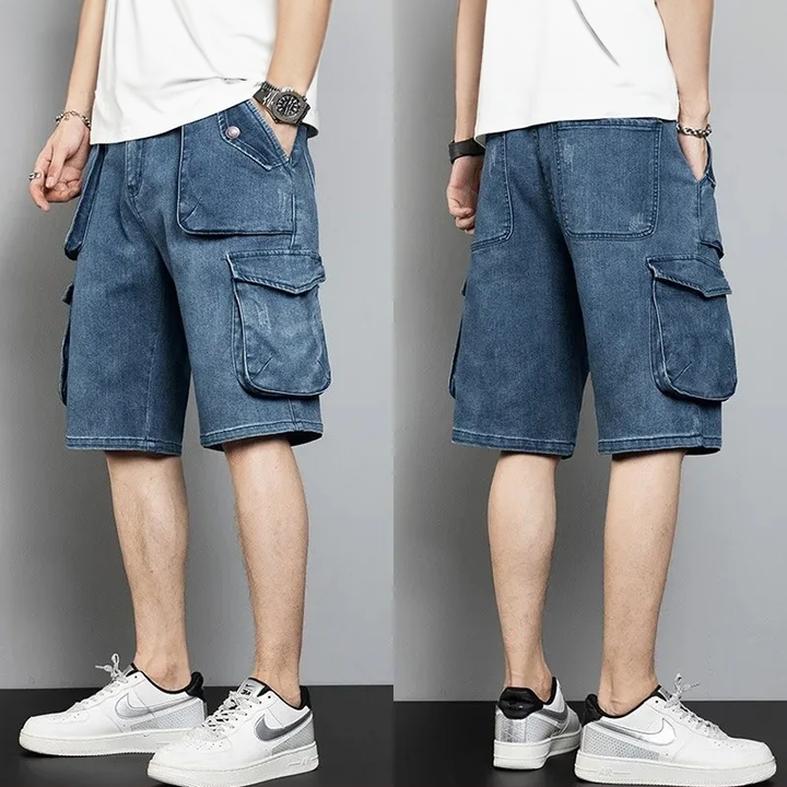 Men's Retro Knit Shorts Set - Casual