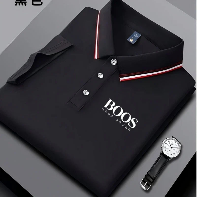Men's Short Sleeve Polo Shirt - Breathable Casual Wear