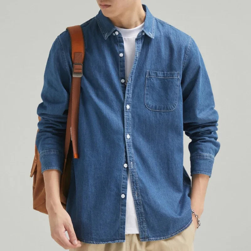 Men's Casual Denim Shirt - Everyday Wear