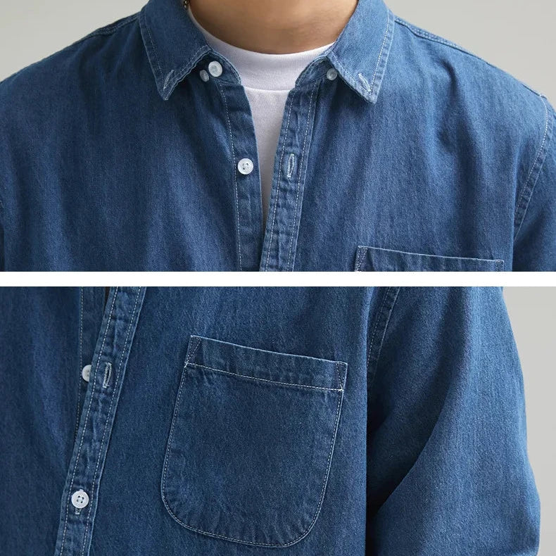 Men's Casual Denim Shirt - Everyday Wear