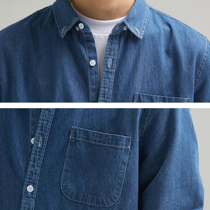 Men's Casual Denim Shirt - Everyday Wear