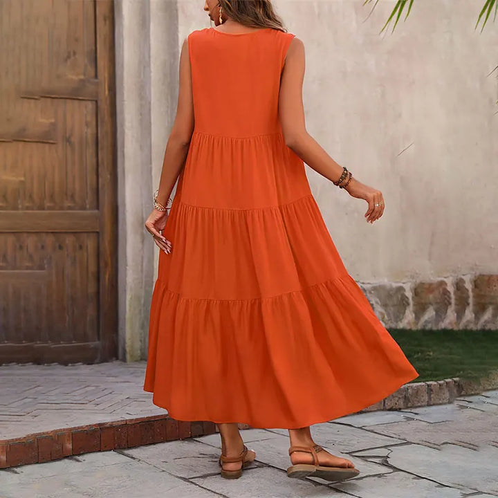 Women's Tiered Maxi Dress - Summer Chiffon
