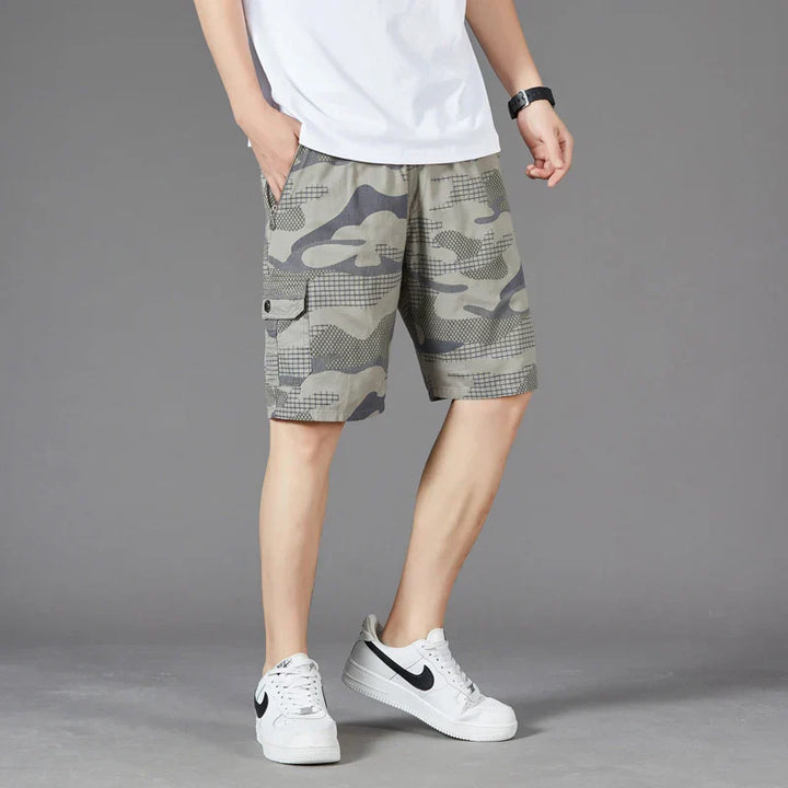 Men's Camouflage Knit Shorts - Casual