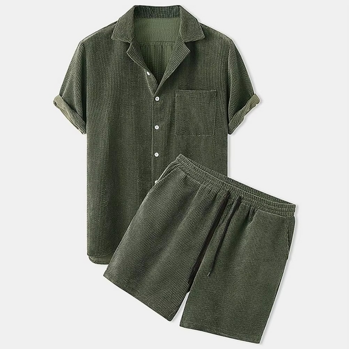 Fox | Men's Casual Short Sleeve Shirt & Shorts Set