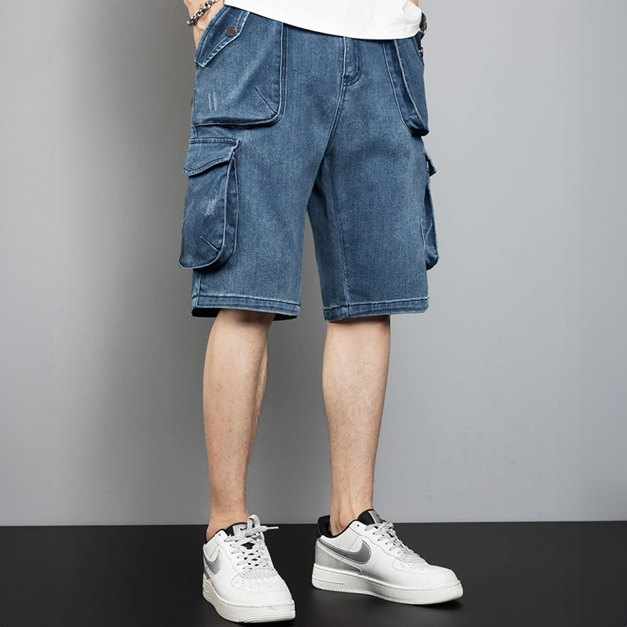 Men's Retro Knit Shorts Set - Casual