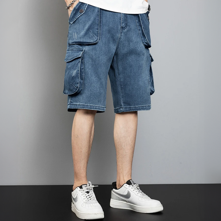 Men's Retro Knit Shorts Set - Casual