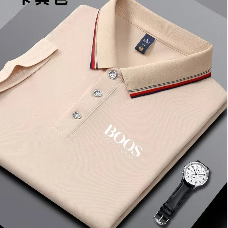 Men's Short Sleeve Polo Shirt - Breathable Casual Wear