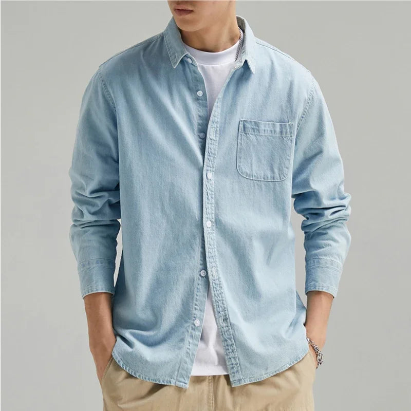 Men's Casual Denim Shirt - Everyday Wear