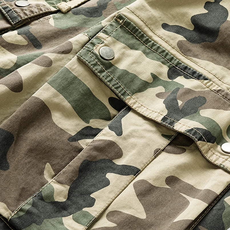 Men's Camo Cotton Shorts - Casual