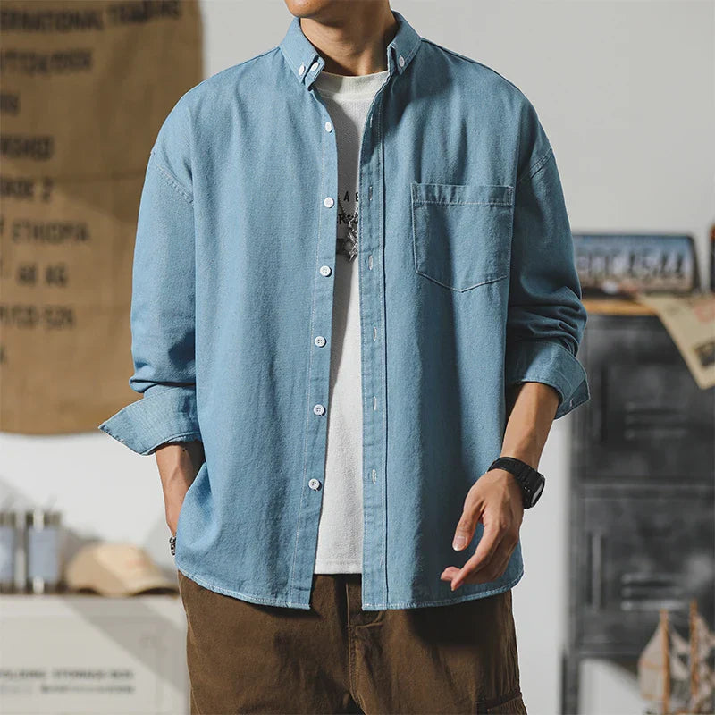 Men's Casual Denim Shirt - Everyday Wear