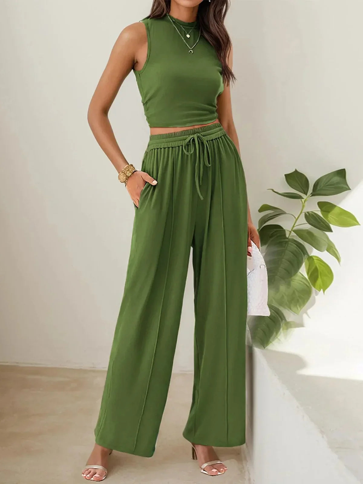 Lena | Women's Two-Piece Pant Set, Summer