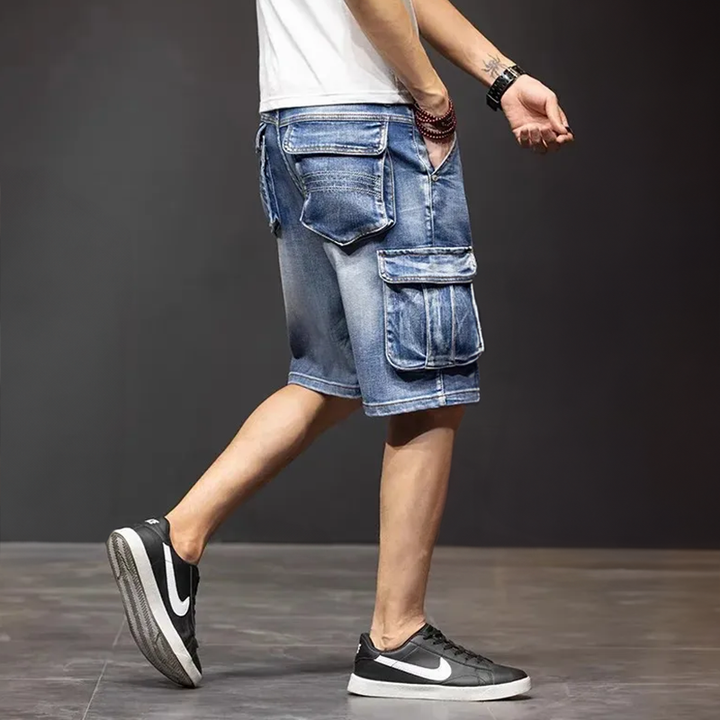 Men's Retro Knit Shorts Set - Casual