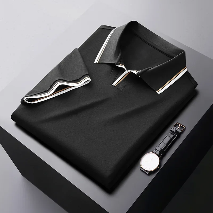 Men's Silk Polo Shirt - Relaxed Fit Casual Wear