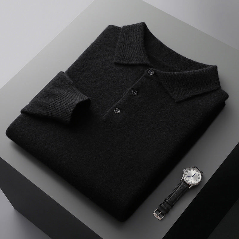 Men's Striped Knit Polo Shirt - Casual Summer