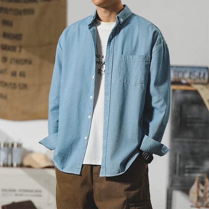 Men's Casual Denim Shirt - Everyday Wear