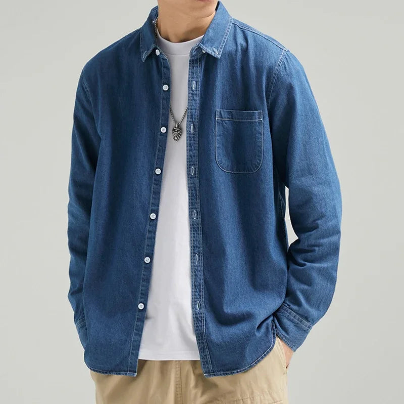 Men's Casual Denim Shirt - Everyday Wear