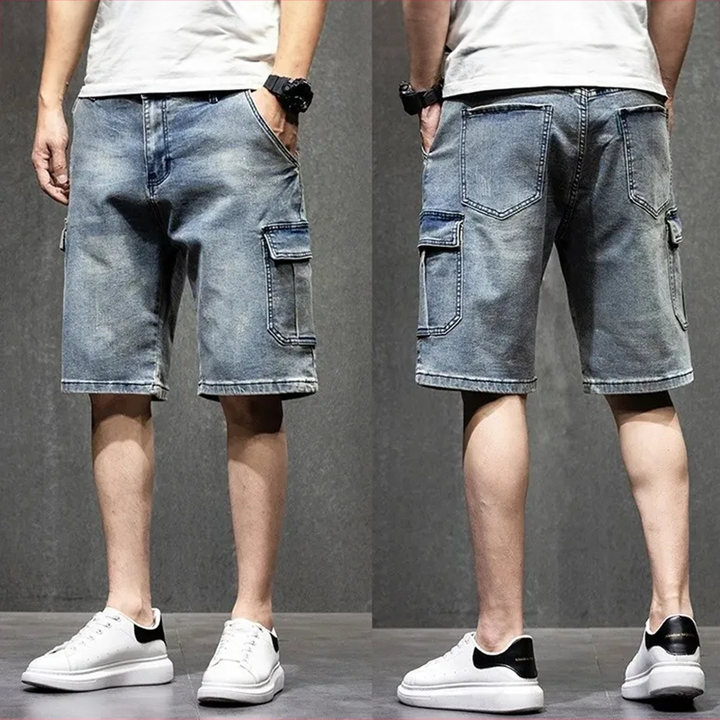 Men's Retro Knit Shorts Set - Casual