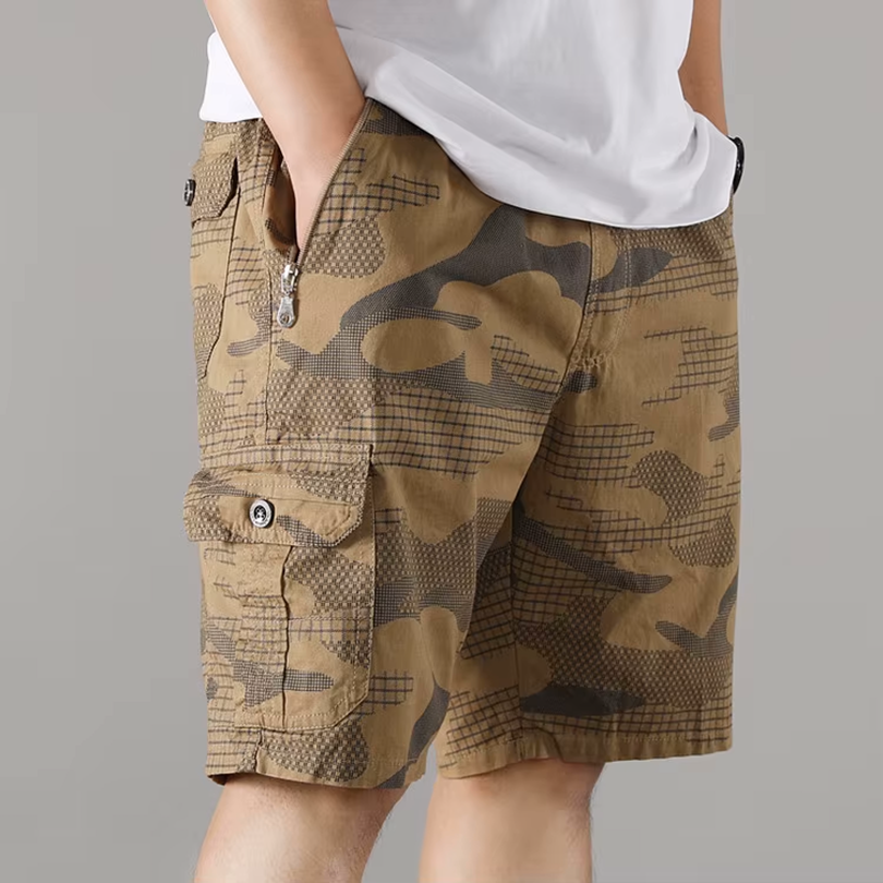 Men's Camouflage Knit Shorts - Casual