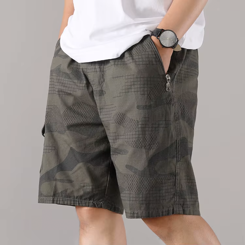 Men's Camouflage Knit Shorts - Casual