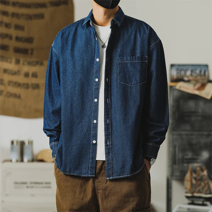 Men's Casual Denim Shirt - Everyday Wear