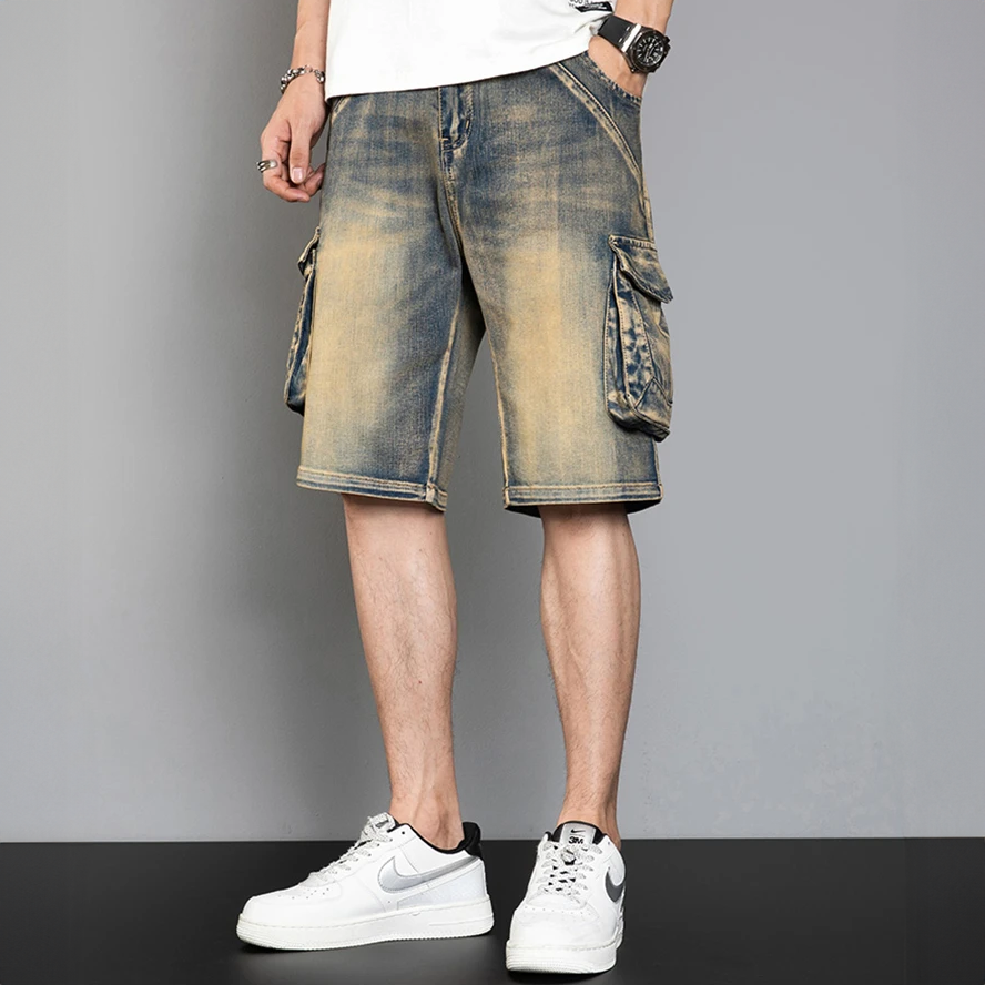 Men's Retro Knit Shorts Set - Casual