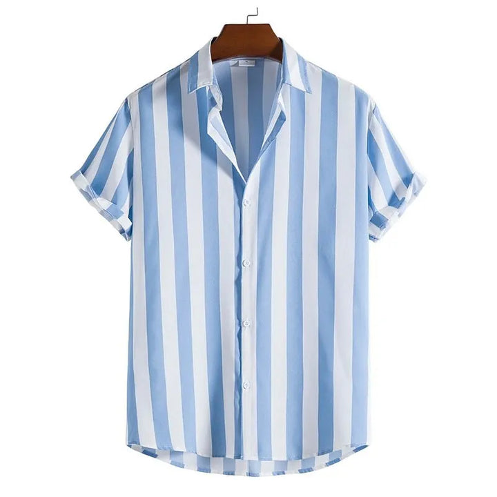 Men's Casual Cotton Short Sleeve Shirt - Summer Beach