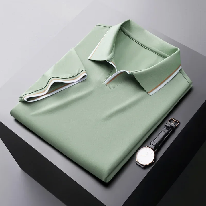 Men's Silk Polo Shirt - Relaxed Fit Casual Wear