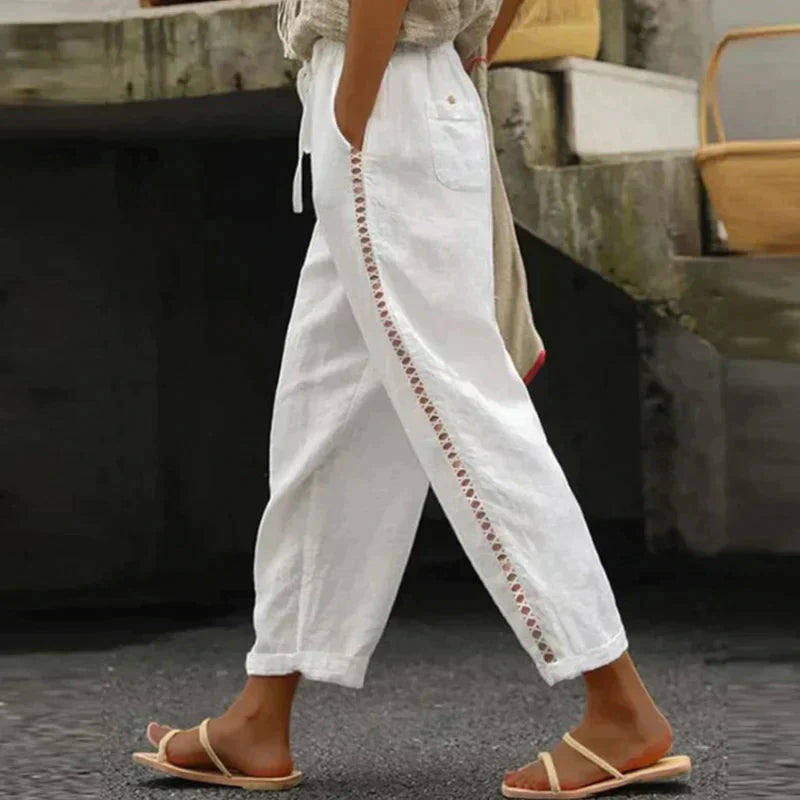 Audrey | Women's Boho Print Wide-Leg Pants, Summer