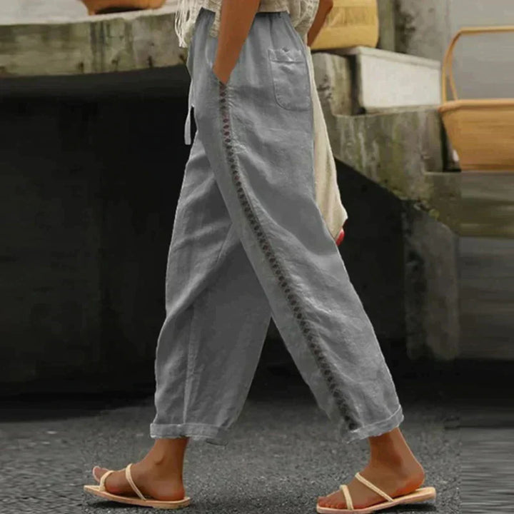 Audrey | Women's Boho Print Wide-Leg Pants, Summer