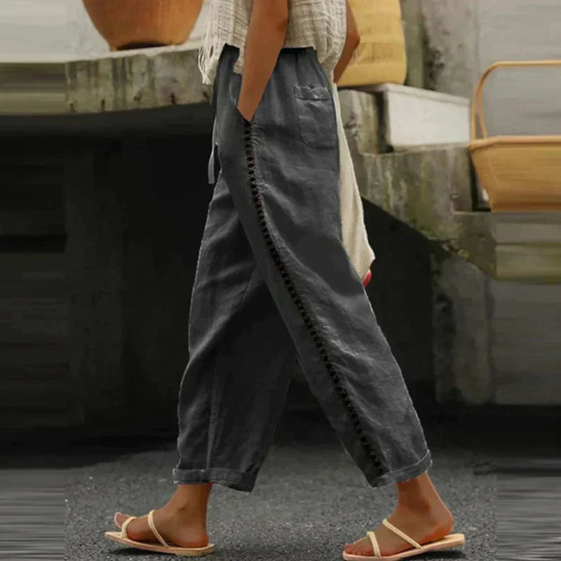 Audrey | Women's Boho Print Wide-Leg Pants, Summer