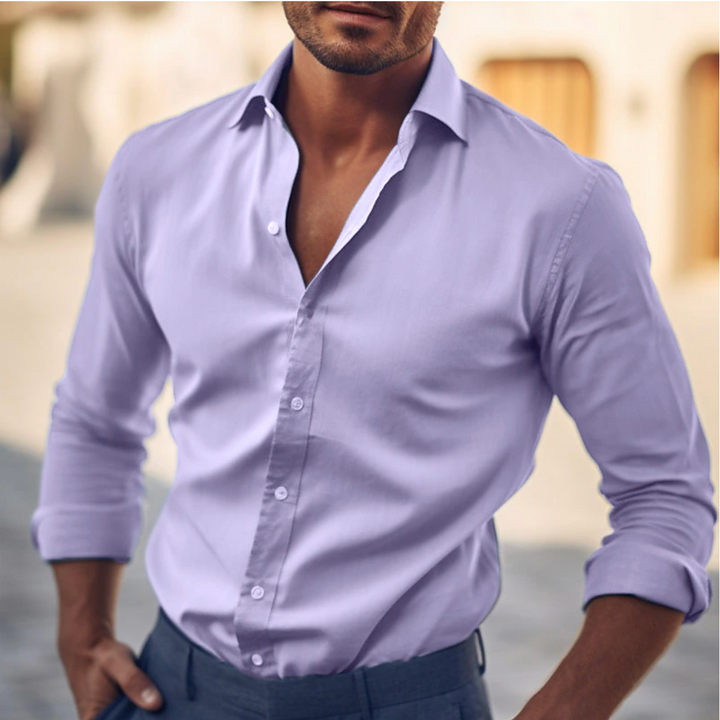 Men's Casual High-Quality Cotton Dress Shirt - Stylish Everyday Wear