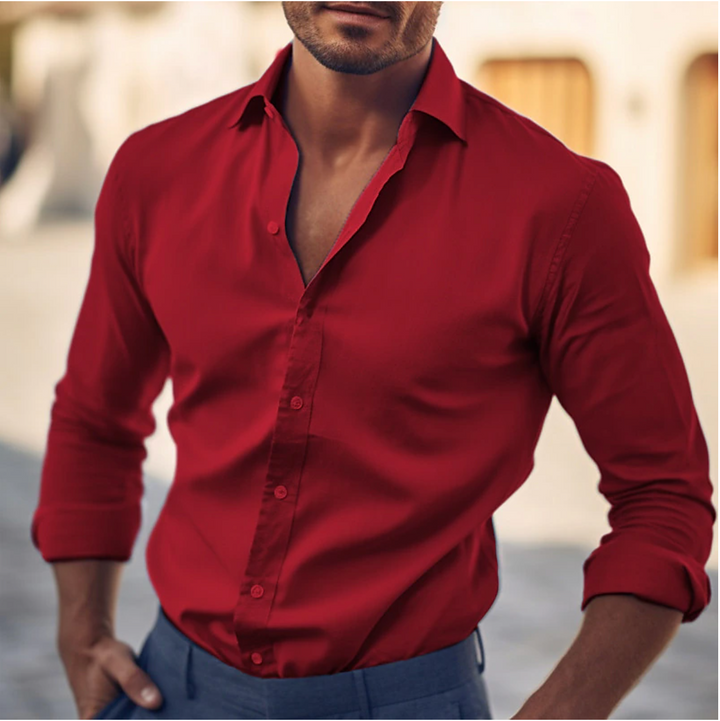 Men's Casual High-Quality Cotton Dress Shirt - Stylish Everyday Wear