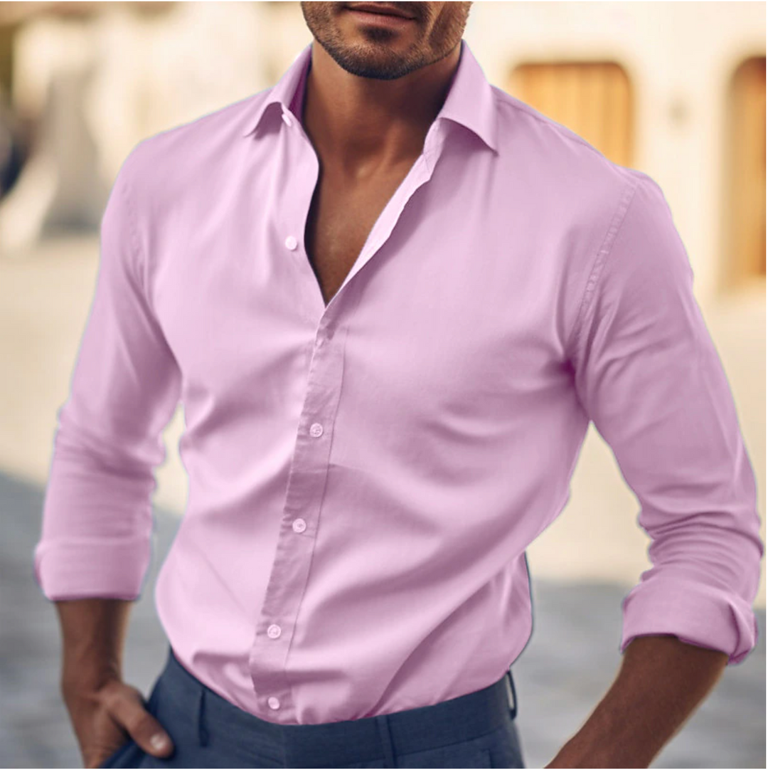Men's Casual High-Quality Cotton Dress Shirt - Stylish Everyday Wear